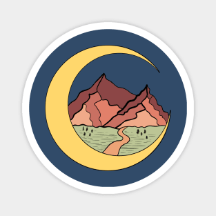 Crescent Moon Mountains Magnet